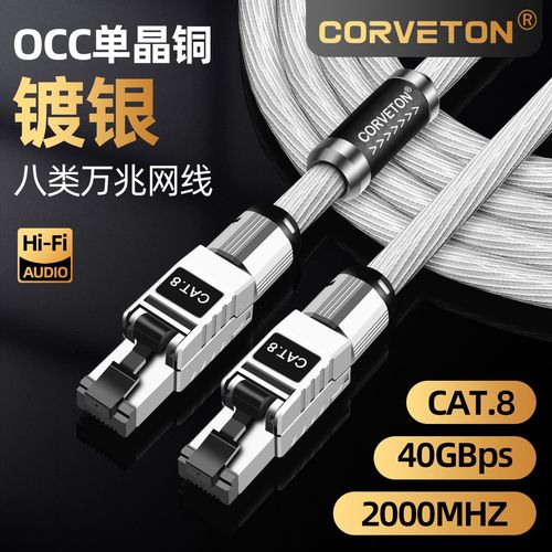 八类万兆网线 单晶铜镀银HiFi音响网线，CAT.8高速电脑路由器网络线深度解析